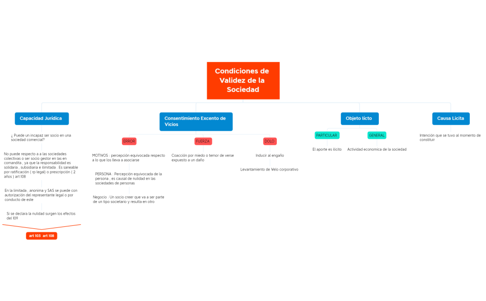 Condiciones de Validez de la Sociedad