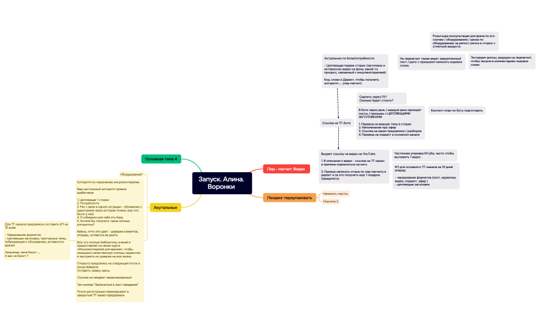 Запуск. Алина. Воронки 