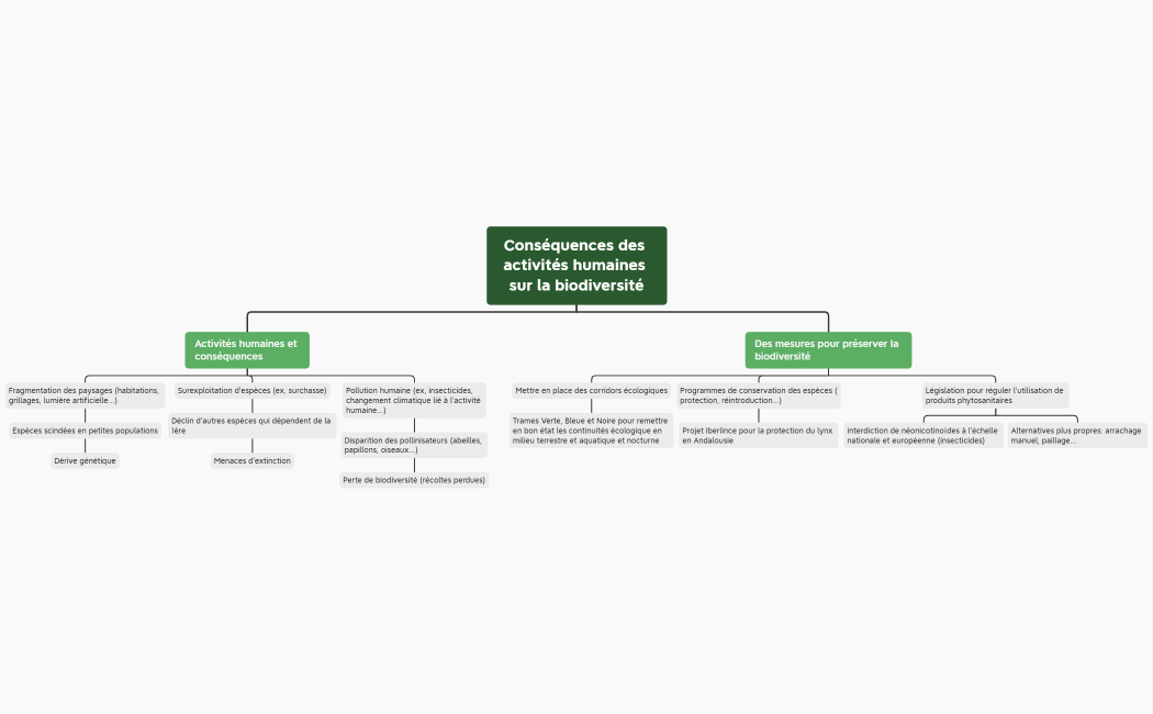 Conséquences des activités humaines sur la biodiversité