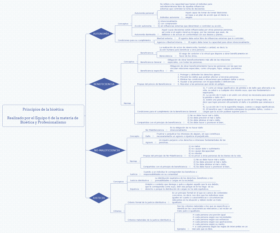 Principios de la bioética Realizado por el Equipo 6 de la materia de Bioética y Profesionalismo