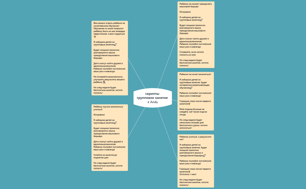 скрипты  групповое занятие с Andy