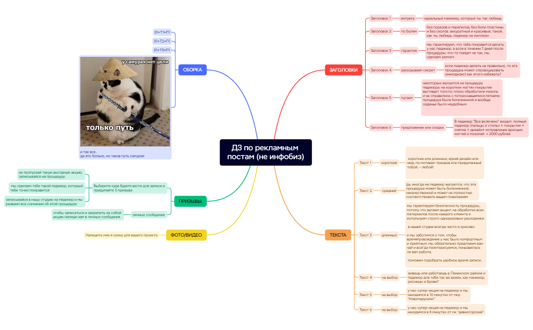 ДЗ по рекламным постам (не инфобиз)