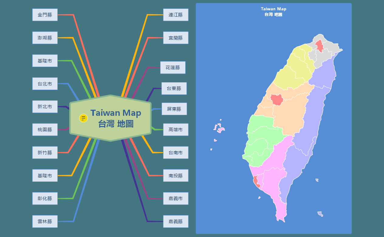 Taiwan Map 台灣地圖
