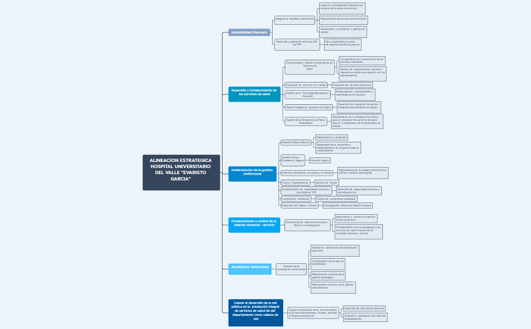 ALINEACION ESTRATEGICA HOSPITAL UNIVERSITARIO DEL VALLE  EVARISTO GARCIA