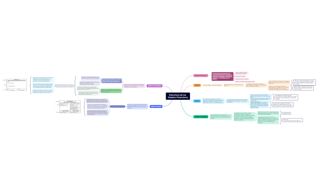 Estructura de los Estados Financieros