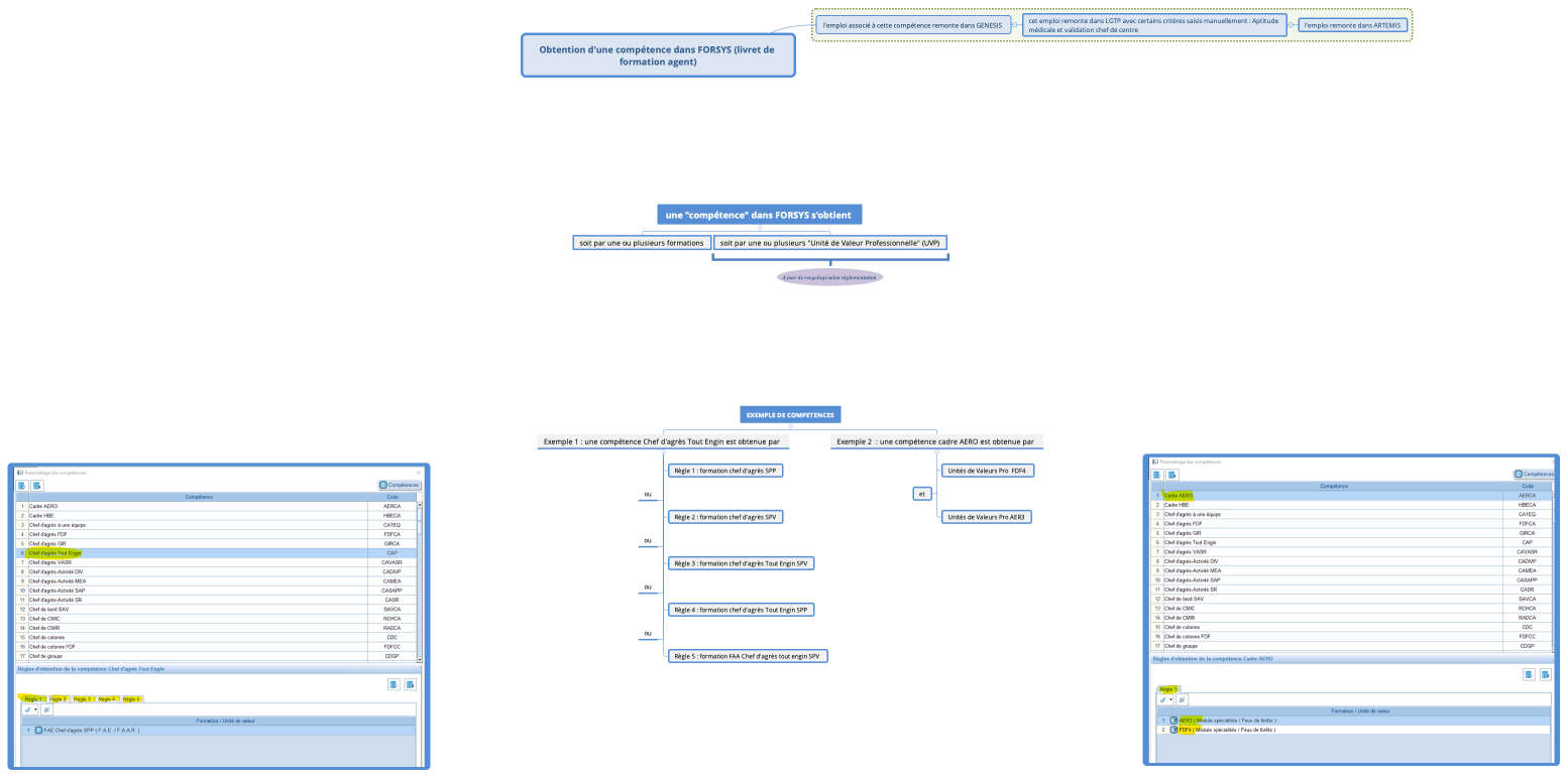 Obtention d'une compétence dans FORSYS (livret de formation agent)