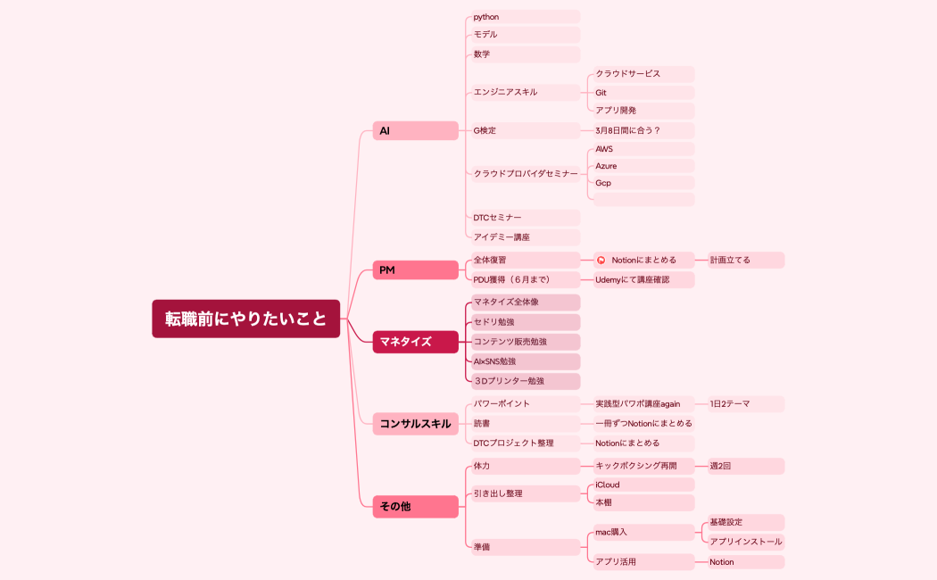 転職前にやりたいこと