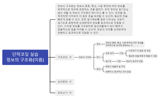 단락코딩 실습 정보의 구조화.xmind