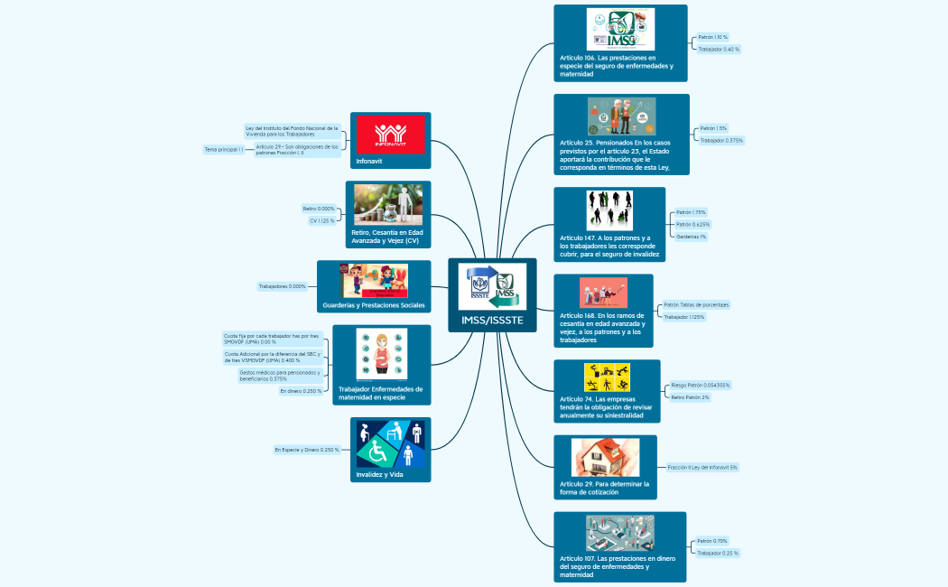 MAPA MENTAL IMSS ISSSTE