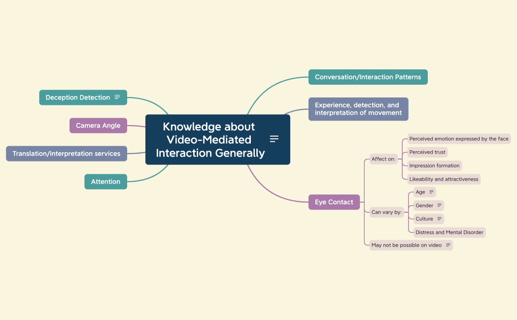 Knowledge about Video-Mediated Interaction Generally