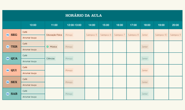         HORÁRIO DA AULA.xmind