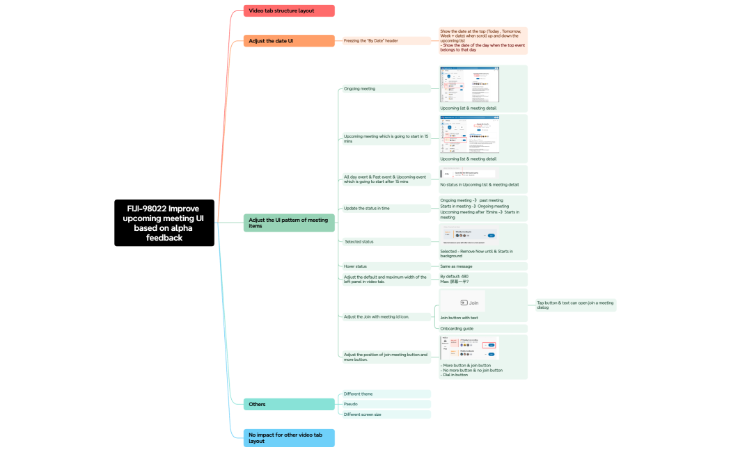 FIJI-98022 Improve upcoming meeting UI based on alpha feedback