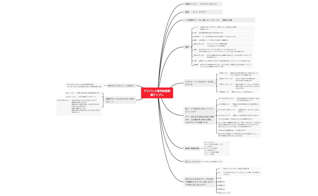 アドバンス専用映画課題テンプレ