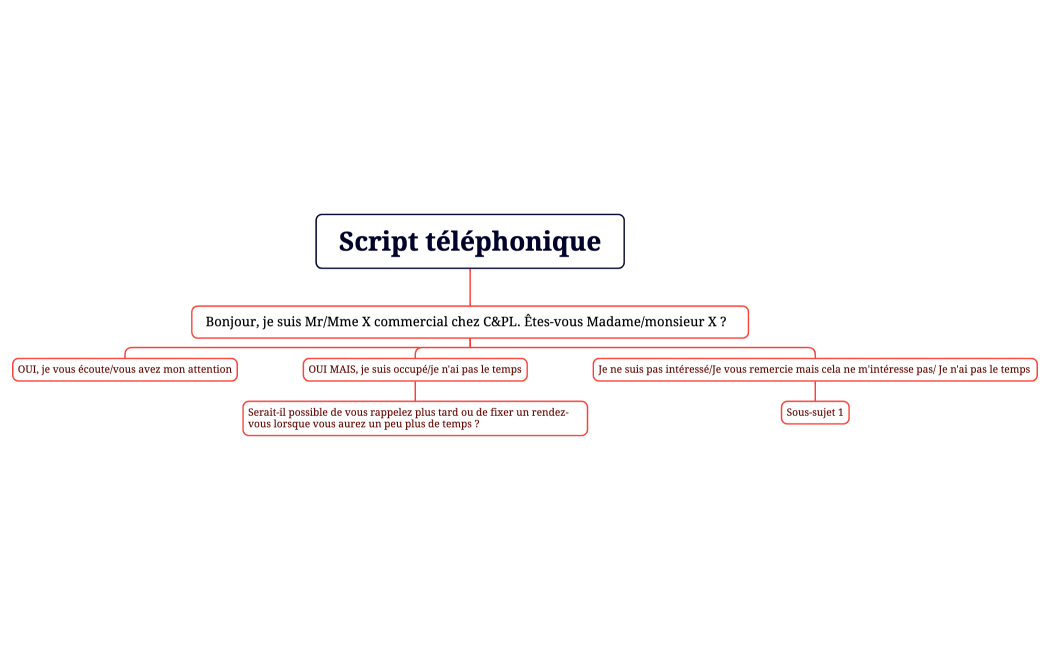 Script téléphonique = SAÉ VENTE 