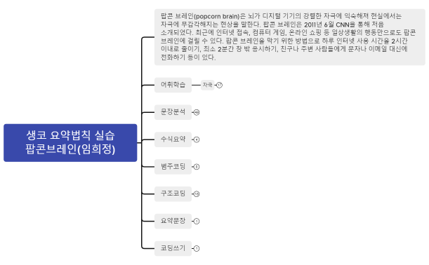 생코 요약법칙 실습 팝콘브레인(임희정)