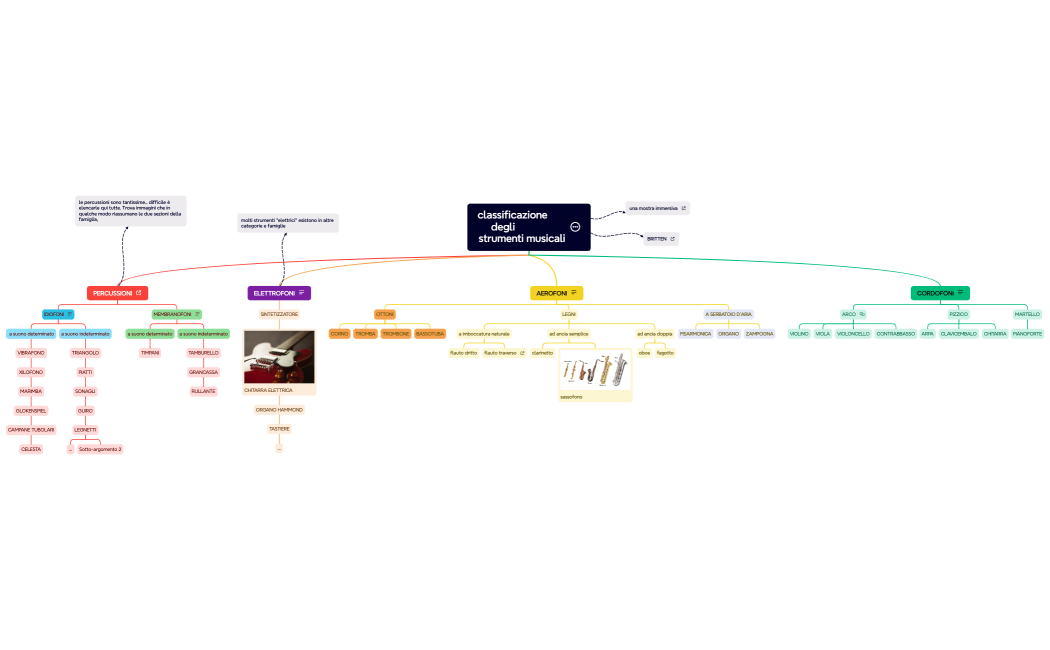 classificazione       degli              strumenti musicali