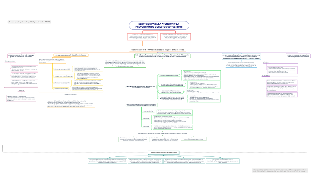 Servicios para la atención y la prevención de defectos congénitos