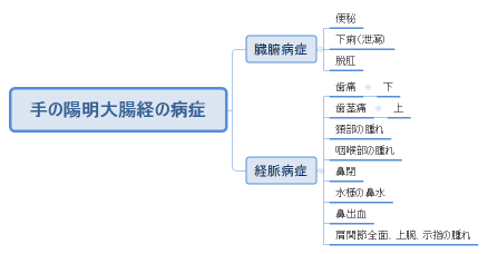 手の陽明大腸経の病症