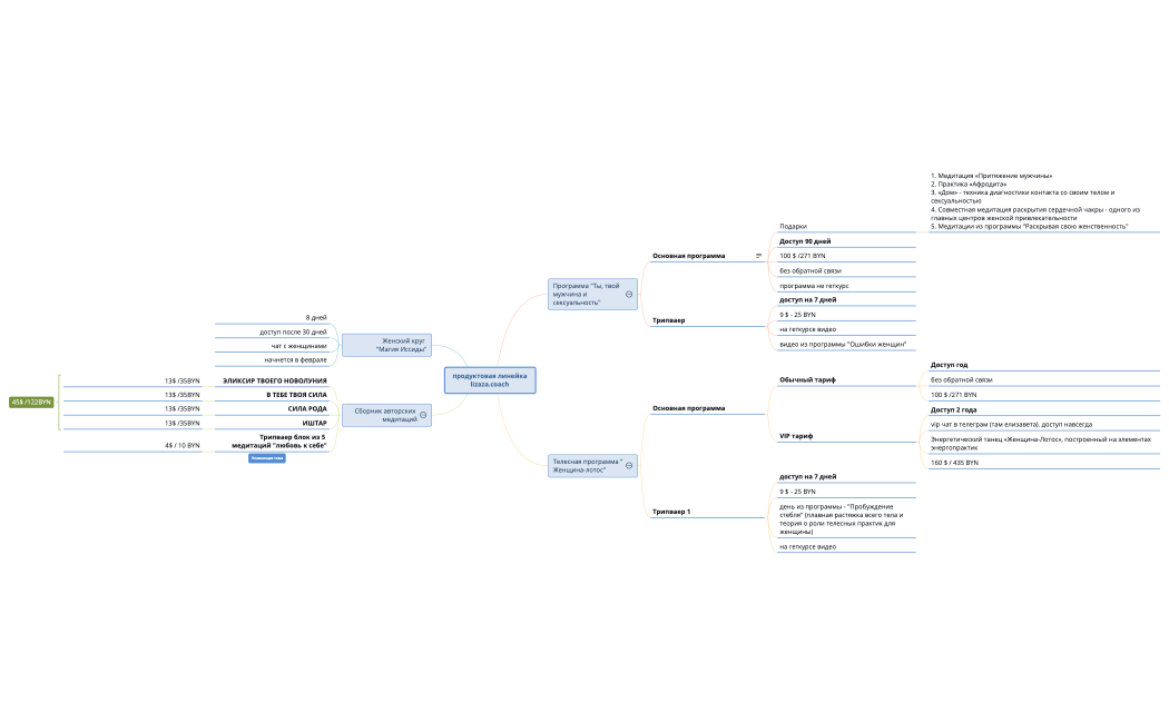 lizaza продуктовая линейка.xmind