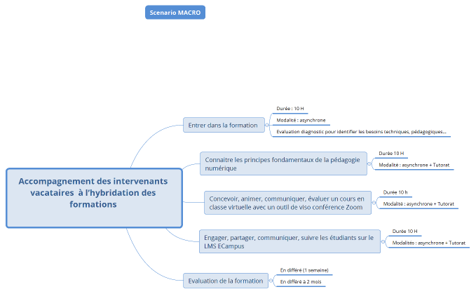 Accompagnement des intervenants vacataires  à l’hybridation des formations 