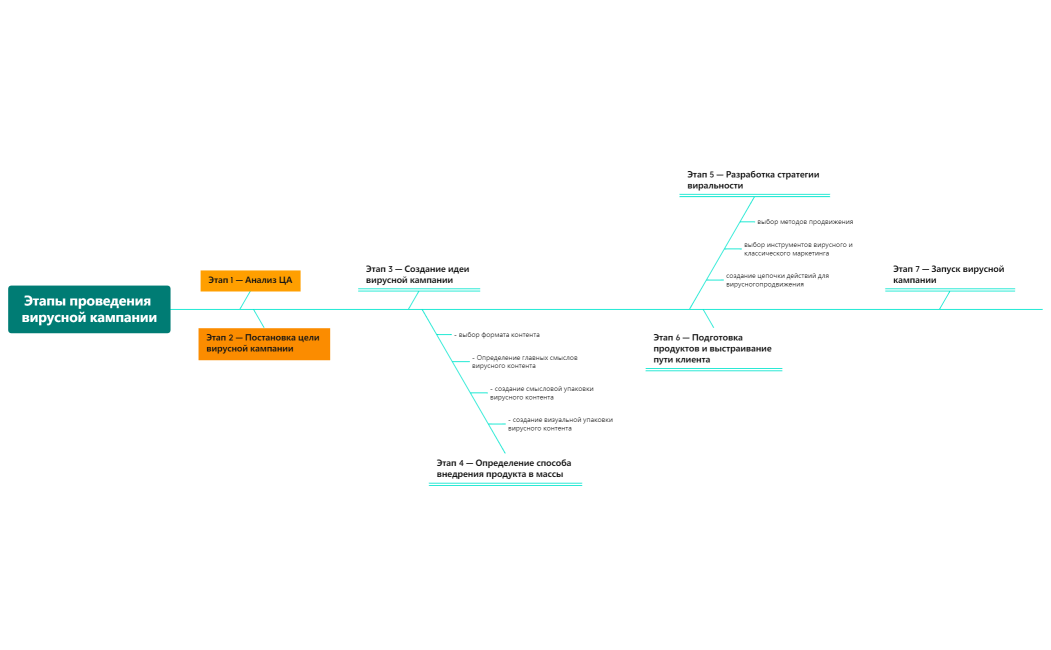Этапы проведения вирусной кампании
